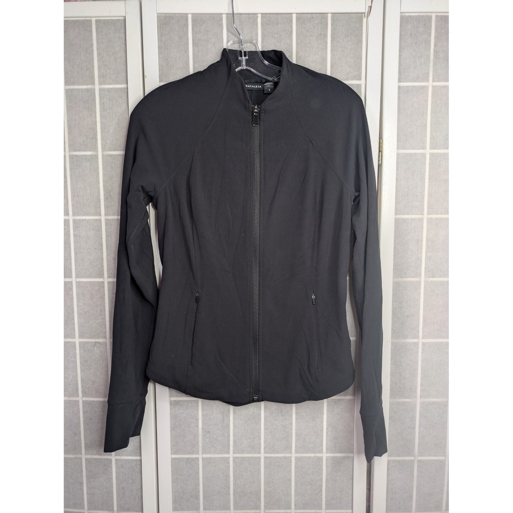 Athleta Jacket Womens Small Petite Salutation Full Zip Small Active Thumb Holes